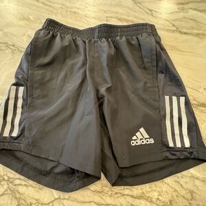 Adidas Men’s ’own the run’ Black Athletic Shorts with 3-Stripes. 5” inseam.